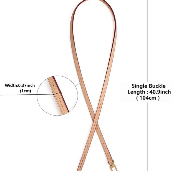 New Genuine Vachetta Leather Crossbody Replacement Straps for Various Purses - Picture 4 of 5